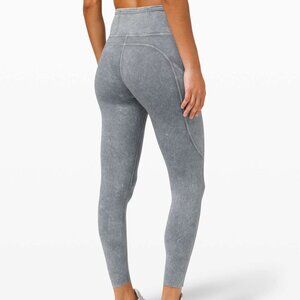 NWT Lululemon Fast and Free High-Rise Tight 25", Sz 6, Ice Dye Asphalt Grey